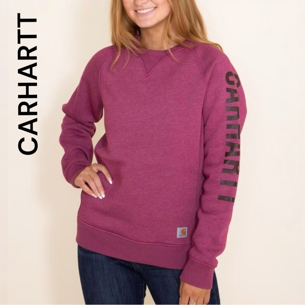 Carhartt NWT Relaxed Fit Midweight Crewneck Block Logo Sleeve Sweatshirt 1X